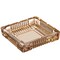 Basicwise Luxury Large Glass Ashtray with 4 Slots for Cigarettes and Cigars, Transparent Square Design for Men - Ideal for Home, Office and Tabletop Decoration - Perfect for Indoor and Outdoor Use